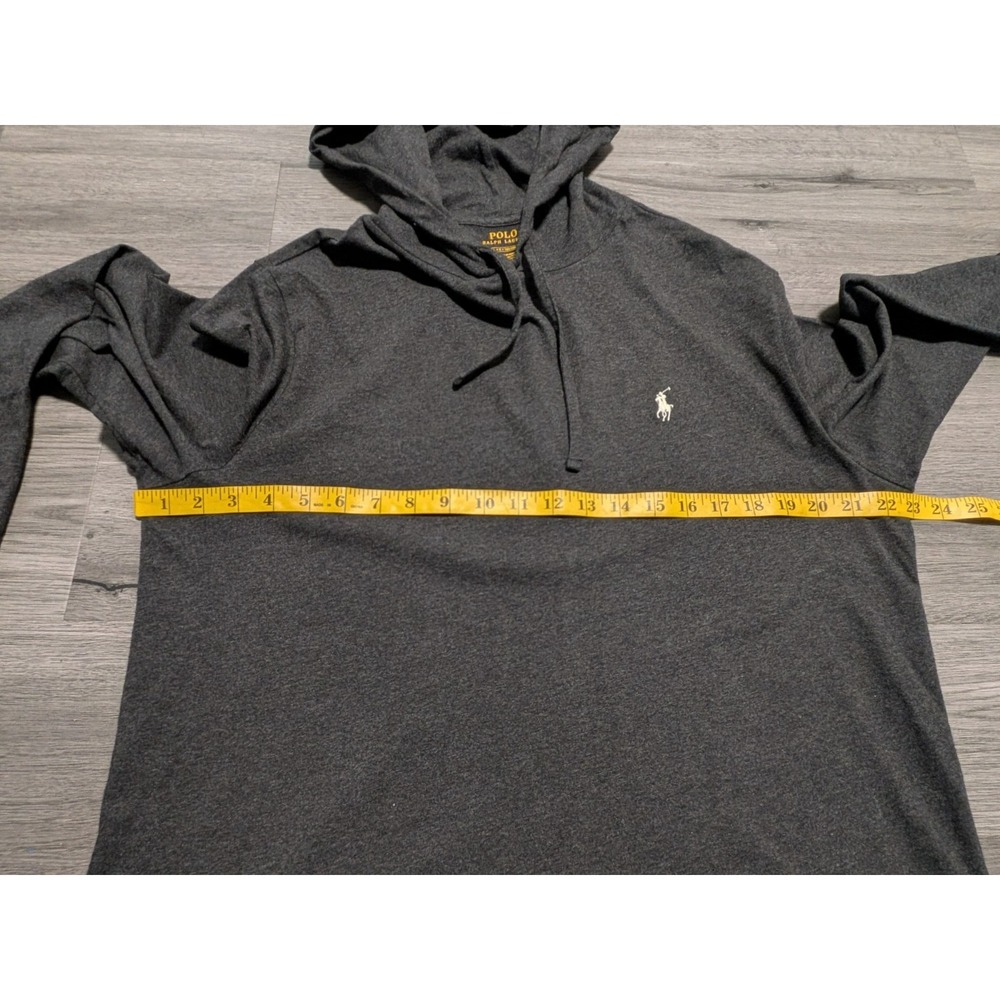 Polo Ralph Lauren Men's Charcoal Gray Pullover Lightweight Hoodie Size XL - Picture 5 of 7